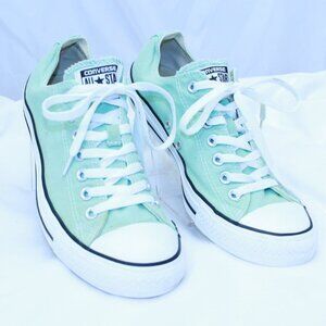 Converse Chuck Taylor All Star Unisex M 9 W 11 Aqua Low Top Sneakers - 136565F